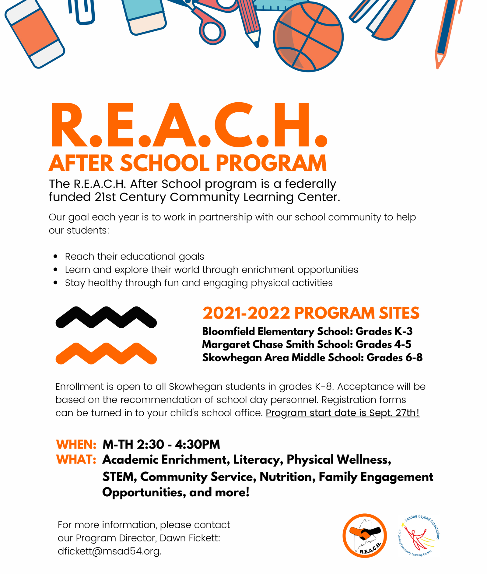 REACH After School Program RSU MSAD 54